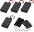 OLIREXD 5 Pack 3AA Battery Holder with ON/Off Switch, 3 Slots, Storage Box with Wire Leads, Screw Cap Case