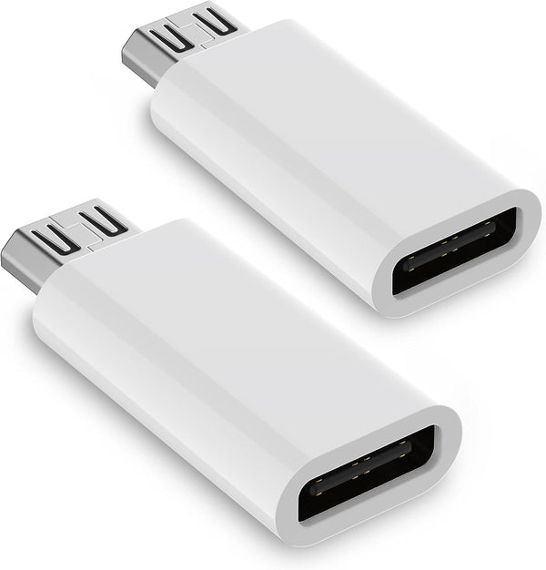 USB C to Micro USB Adapter, 2-Pack Type C Female to Micro USB Male Connector for Samsung Galaxy S7 Edge S6