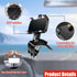 UHANBUT 360 3 7 Inch Car Phone Mount, Rotatable ABS Auto Rearview Mirror Cellphone Bracket Clip with Non-Slip Base
