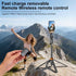realexist 360 Auto Face Tracking Phone Holder, Rotation Phone Tripod with Wireless Remote and Phone Holder, Selfie