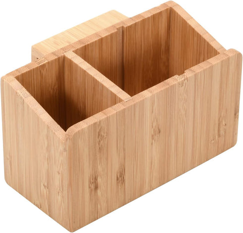 MobileVision Bamboo Charging Station - Extension Compartment for Smartphones, Tablets, & Laptops Charging Dock