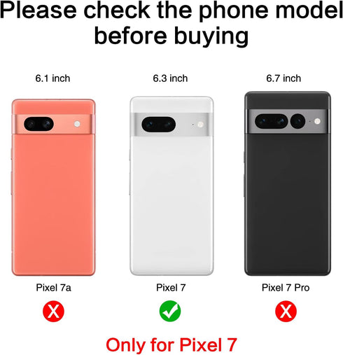 2 PCS ASDAWN Back Rear Camera Lens Glass Replacement for Google Pixel 7 with Pre-Installed Adhesive, 6.3 Inches Pixel 7