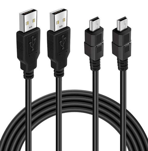 BATSOEASY 10ft Mini USB Cable, 2 Pack 10ft USB 2.0 to Mini B