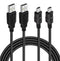 BATSOEASY 10ft Mini USB Cable, 2 Pack 10ft USB 2.0 to Mini B