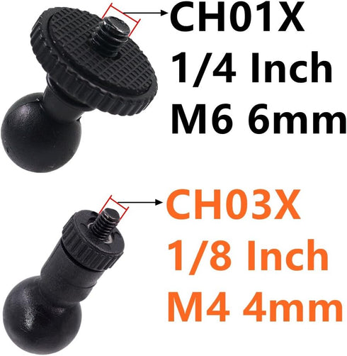 CH03A 1/8" Screw Thread Camera Suction Mount Tripod Holder M4 4mm Dash Cam Mount