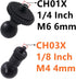 CH03A 1/8" Screw Thread Camera Suction Mount Tripod Holder M4 4mm Dash Cam Mount