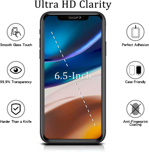 MAYtobe [2 Pack Privacy Designed For iPhone 11 Pro Max, XS Max Screen Protector Tempered Glass, 9H Hardness, Anti Scratch, Bubble Free, Easy to Install
