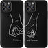 Black Matching Phone Cases for iPhone 14 Pro Max 6.7 inch, Couples Holding Hands Cover, Cute Always and Forever,
