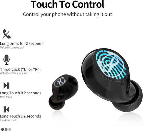 Wireless Earbuds for Kids Boys, Bluetooth Earphones with Mic, IPX5 Water Resistant, 36H Playtime