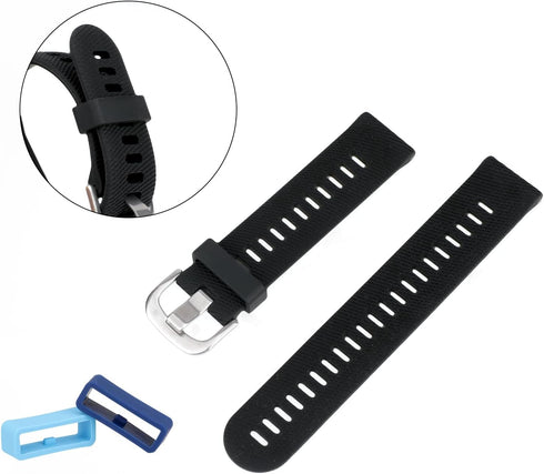 Smart Watch Band Fixing Rings, 8 Pack 20mm Silicone Security Connectors for Watch Strap Replacement Accessories