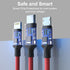Multi 3 in 1 USB Long iPhone Charging Cable, 1.8M/5.9Ft Nylon Braided Universal Phone Charger Cord for