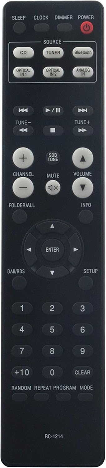 RC-1214 Replaced Remote for Denon CD Receiver HiFi System RCDM41 RCD-M41 RCD-M41DAB DM41 D-M41