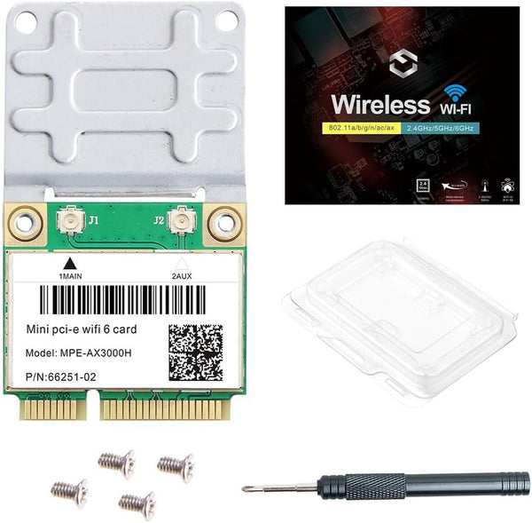 MPE-AX3000H WiFi 6 Wireless Card Dual Band 802.11ax Half Mini PCI-E WiFi Card PCI Express Network Adapter BT5.2 for