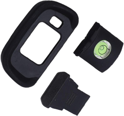 R7 Bewinner Viewfinder Eyecup & Hot Shoe Cover | Soft Silicone Kit with Bubble Level for Camera