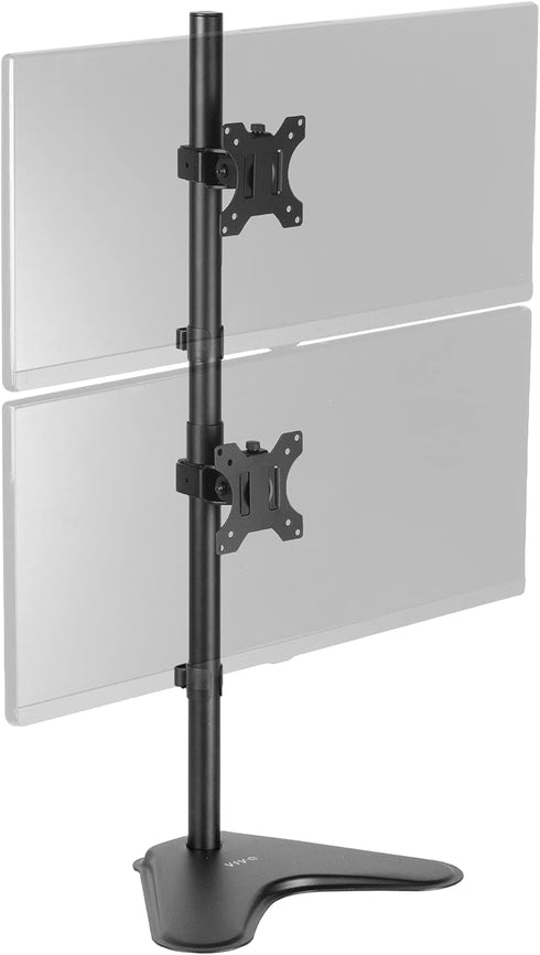 VIVO Free-Standing Dual Monitor Desk Stand, Holds 2 Ultrawide Screens up to 34 inches, Black, STAND-V002L