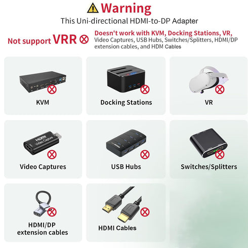 BENFEI HDMI to DisplayPort Adapter, Uni-Directional 4K@60Hz Compatible with Laptop, Xbox 360 One, PS4 PS3