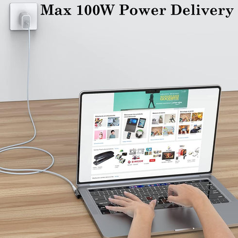 AuviPal 90 Degree USB C Adapter (2 Pack), 40Gbps USB C Male to Female Right Angle Connector Extender