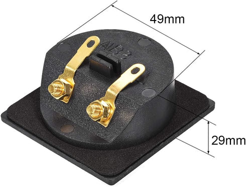uxcell 2-Way Square Speaker Box Terminal Binding Post for Subwoofer Connectors, 1pcs Narrow Type