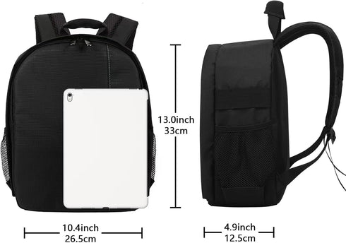Camera Backpack Professional Camera Bag for DSLR/SLR Mirrorless Camera, Photography Backpack Case for Women Men Photographers, Camera Case Compatible with Canon Nikon Sony Digital Lens (Grey)