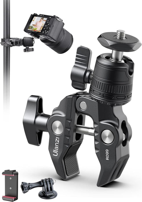 ULANZI Select ULANZI R099 Super Clamp Camera Mount - Heavy Duty 3.3lb Load Metal