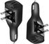 NDLBS 2Pack USB Car Charger, 2-in-1 Portable USB Car Charger with Foldable Plug for iPhone X XR XS 7 8 Plus