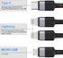 iPhone Charging Multi 4-in-1 USB Long Cable, 3M/10Ft Nylon Braided Universal Charger for iPhone/Samsung/LG/Pixel