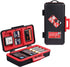 LENSGO Camera Battery Memory Card Case, Water-Resistant Hard Protector for 3 Batteries & 6 SD Cards (Red)
