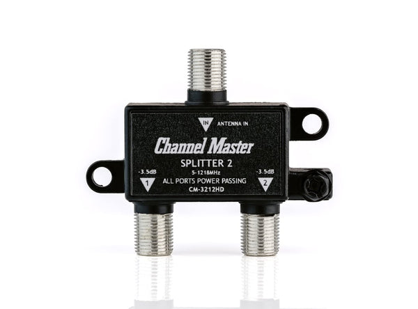 Channel Master Splitter 2 | 2-Way Splitter Distributes Digital HDTV Antenna Signal to 2