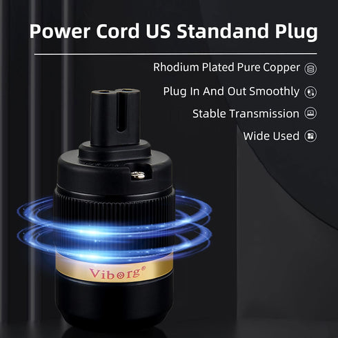 Viborg VF508G C7 Power Connector - Gold Plated Pure Copper IEC Connector