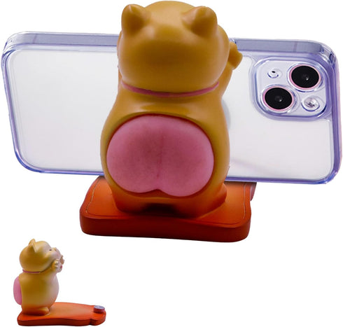 WCCDXGP Cute Cat Phone Holder Universal Cellphone & Tablet Stand Novelty Desk Accessory for Bedroom & Office