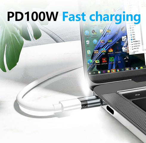 USB C Magnetic Adapter 24 pin Straight 2 Pack PD 100W Fast Charging 10Gbs Data Transfer USB3.1