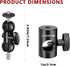 Light Stand Mount Adapter (2 Packs) with Double Ball Head, Compatible with Ring Light, Max Load 4.4lb/2kg