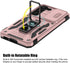 for Samsung Galaxy S23 Plus Case, Shockproof Phone Case with Sliding Camera Cover & Rotatable Ring Holder Kickstand +