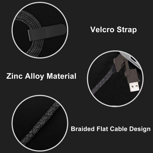 4 in 1 USB C Charging Cable | 100W Fast Charging & Data Sync Multi Charging Cable (100CM/Dark Gray)