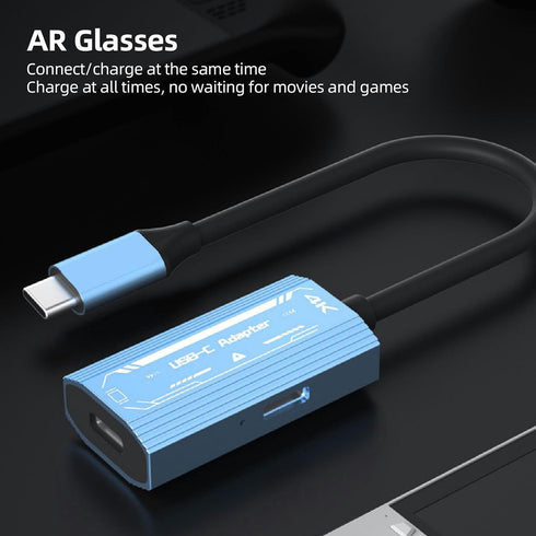 Vikye 4K 60Hz USB - C Docking Stations, USB C Converter Compatible with AR Glasses for Steam Deck Smartphones