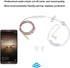 Yoidesu Universal 3.5mm Jack Acoustic Hollow Air Tube Earbuds with Microphone, Anti-Radiation Wired Earpiece (Clear)
