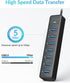 PHIXERO 7 Port USB Hub with 1.6FT Long Cable, Multi USB Port Hub, USB Extension Hub for Laptop, Compatible with USB