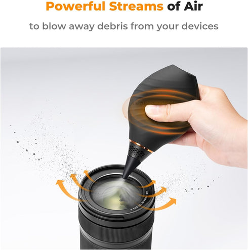 K&F Concept Air Blower with Long Nozzle/Short Nozzle Switch Design, Single Air Intake for Digital SLR Lens Sensor