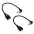 UCEC USB 3.0 Extension Cable, Male to Female 90 Degree Short Extension Cord, 6 Inch, 2 Pack (Black)