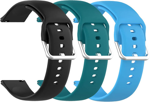 3 Pack Replacement Bands for Cubitt Jr Smart Watch, Soft Silicone Adjustable Sport Strap for Kids and Teens