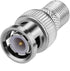 BNC Male Plug to F Female Jack Adapter, Coax Connector Coupler, CCTV Camera (Pack of 5)