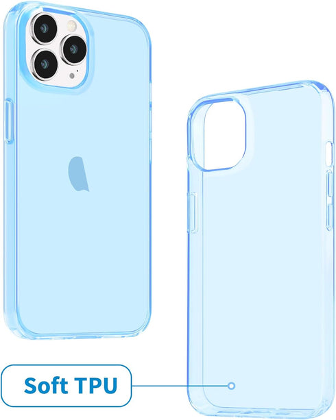 JJGoo Compatible with iPhone 14 Pro Case, Clear Soft Shockproof Protective Slim Thin Bumper Cover Transparent,