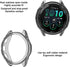 Smartwatch Screen Protector Compatible for Garmin Forerunner 265S Case TPU Soft Frame Cover and Not Forerunner 265s Tempered Glass Protective Film (Transparent/transparent black)