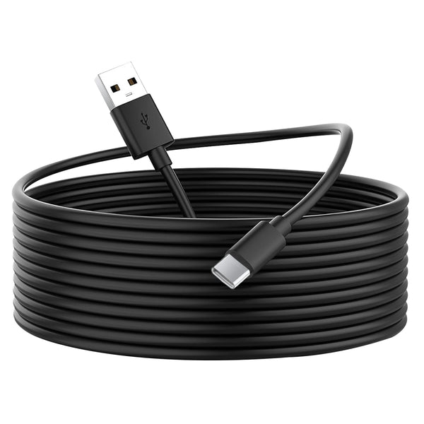 16.4Ft/5M Long USB C Cable, Durable USB A to USB C Charging and Data Sync Cord for Security Cameras Phones Tablets