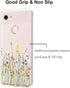 Unov Pixel 3 XL Case, Clear with Design Soft TPU Shock Absorption Slim Embossed Floral Pattern (Flower Bouquet)