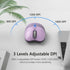 Cute Cat Wireless Silent Mouse, 2.4GHz USB Receiver, 3 Adjustable DPI, Compatible with PC, Laptop, Notebook - Purple