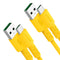 Pack of 2 USB A to USB C Charger Cable, Yellow 6.5 ft, 100W Fast Charging Cord for Samsung Galaxy Pixel PS5