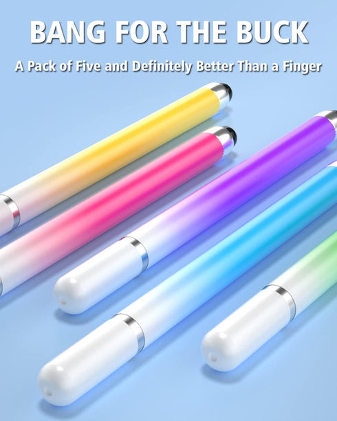 Stylus Pens for Touch Screens, Universal 2 in 1 Stylus Pen for iPad Compatible with iPhone, iPad, Android, Microsoft