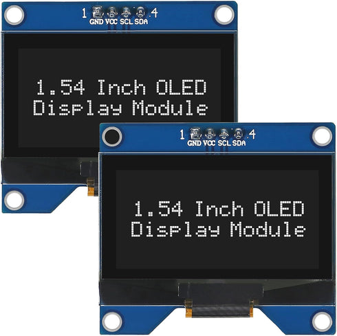 Coliao 2pcs 1.54 Inch OLED I2C IIC Display Module 12864 128x64 Pixel SSD1309