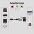 3.5mm 3 5ft MP3, to RCA Audio Video Cable, Bi-Directional AUX to RCA AV Cord for Smartphone, DVD Player, TV, Projector